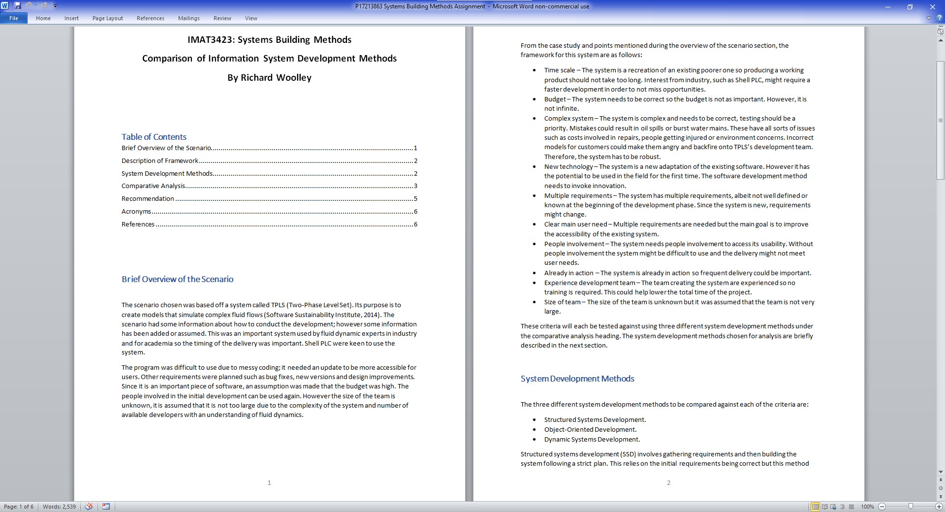 Systems Building Methods Report